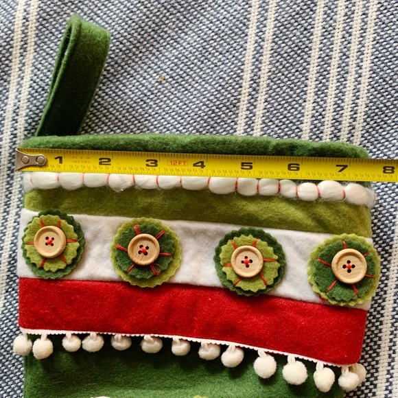Candy Cane Felt Appliqué Stocking - Picture 4 of 4